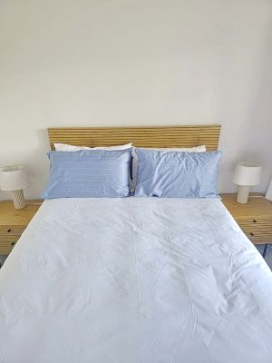 Double bed with side tables